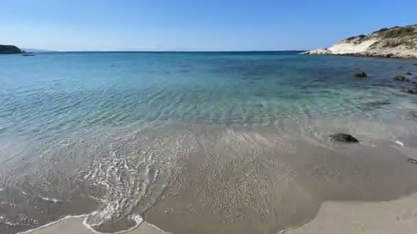 Summer Heat Beach Clear Sea Background Summer Vacation — Stock Video