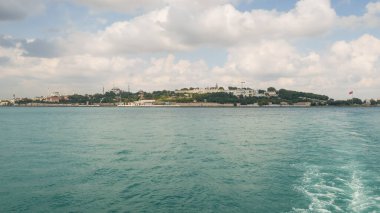 istanbul,Turkey.August 12,2022.Istanbul and Bosphorus view from the city lines ferry in summer