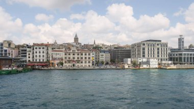 istanbul,Turkey.August 12,2022.Istanbul and Bosphorus view from the city lines ferry in summer