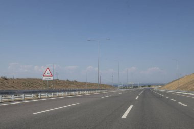 Canakkale,Turkey.August 11, 2022. 1915 Canakkale bridge and highway with its modern architecture are in the Dardanelles,Marmara region,Turkey.