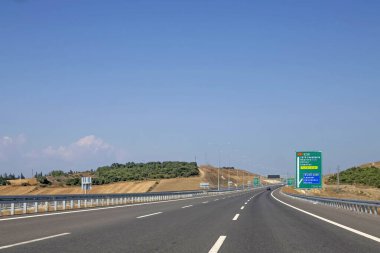 Canakkale,Turkey.August 11, 2022. 1915 Canakkale bridge and highway with its modern architecture are in the Dardanelles,Marmara region,Turkey.