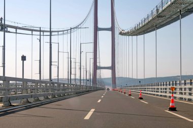 Canakkale,Turkey.August 11, 2022. 1915 Canakkale bridge and highway with its modern architecture are in the Dardanelles,Marmara region,Turkey.