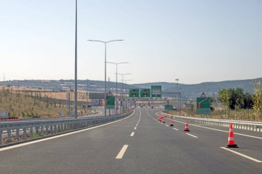 Canakkale,Turkey.August 11, 2022. 1915 Canakkale bridge and highway with its modern architecture are in the Dardanelles,Marmara region,Turkey.