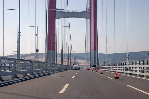 Canakkale Τουρκία Αυγούστου 2022 1915 Γέφυρα Canakkale Και Αυτοκινητόδρομος Σύγχρονη — Φωτογραφία Αρχείου