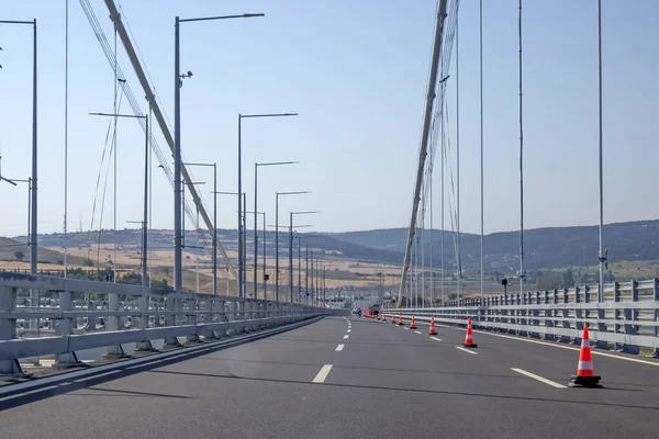 Canakkale Turkey August 2022 1915 Canakkale Bridge Highway Its Modern — 스톡 사진