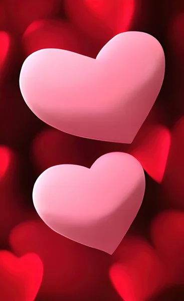 red hearts for special days and celebrations