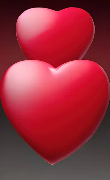 red hearts for special days and celebrations