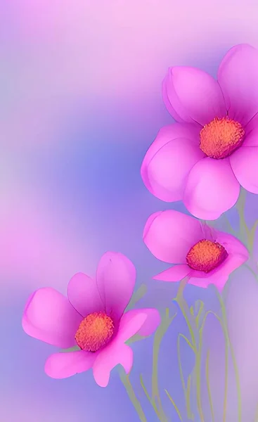 Spring Flowers Background Pastel Colors — Stok Vektör
