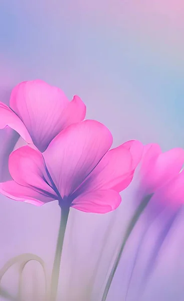Spring Flowers Background Pastel Colors — 스톡 벡터