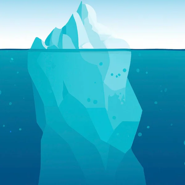 Iceberg Océano — Vector de stock