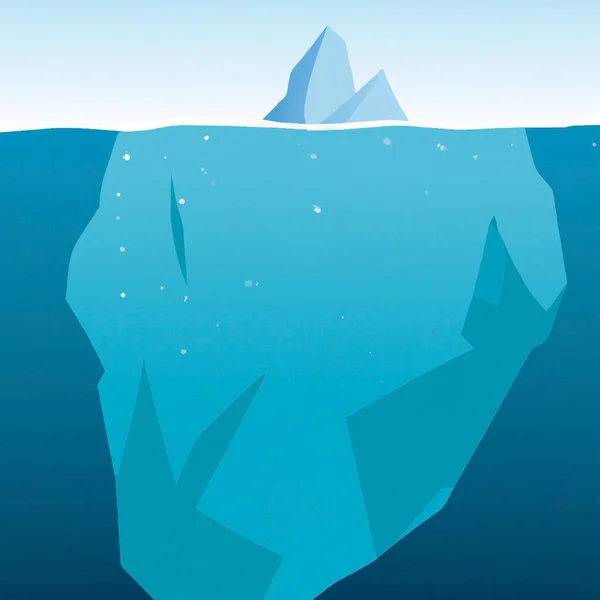 Iceberg Dans Océan — Image vectorielle