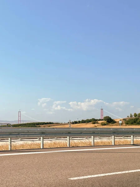 1915 Canakkale Bridge Highway Its Modern Architecture Dardanelles Marmara Region — Stockový vektor