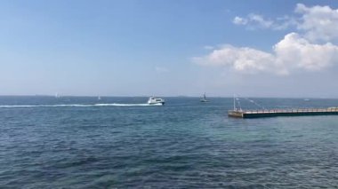 istanbul,Turkey.August 20,2022.Marmara sea and summer view from Fenerbahce park in istanbul city.