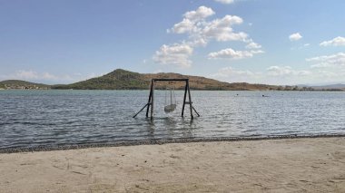Ayvalik,Balikesir,Turkey.August 11,2022.Ivy Sailing Resort Hotel, located on the Seytan Sofrasi road of Ayvalik district, has a bird's eye view of Ayvalik Bay, Ayvalik Islands and Cunda Island. Holiday and summer view from the hotel.