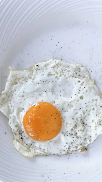 Oeufs Brouillés Prêts Manger Pour Petit Déjeuner — Photo