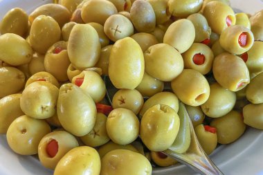 ready to eat olives for breakfast in bowl