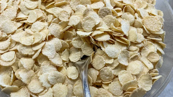 Corn flakes.a breakfast cereal consisting of toasted flakes made from corn.