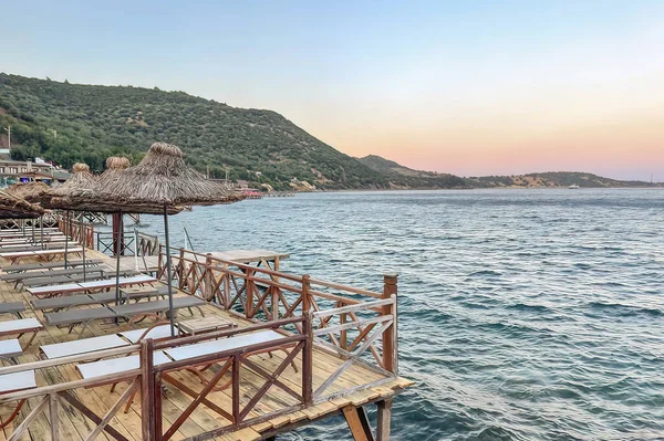 Assos Turkey August 2022 Summer Vacation Aegean Sea View Assos — Zdjęcie stockowe