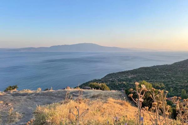 Assos Turkey August 2022 Summer Vacation Aegean Sea View Assos — Stockfoto