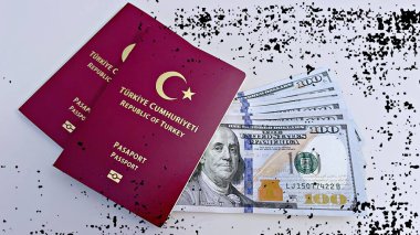 istanbul,Turkey.August 26,2022. General Passport of the Republic of Turkey for international travels and Turkish citizens.
