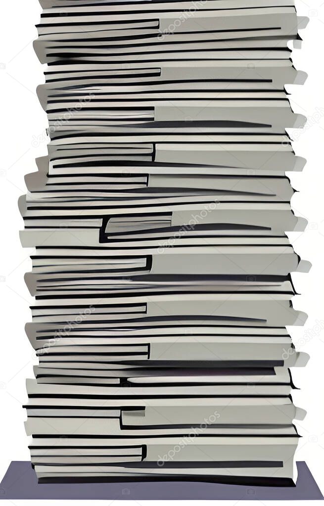 close-up stack of daily newspapers