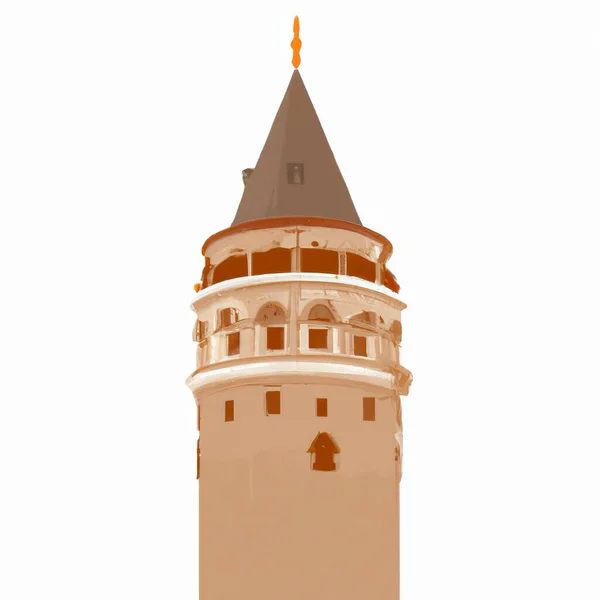 Touristic Landmark Istanbul Galata Tower — Stockvektor