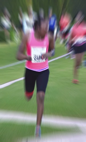 Athletes Running Blur Effect — Foto Stock