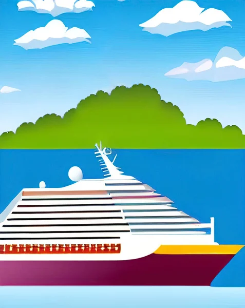 Crucero Mar — Vector de stock