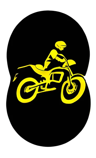 Close Motorcycle Icon Illustration — Vetor de Stock