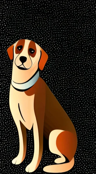 Собака Лучший Друг Человека Симпатичные Собаки Друзья Природе — стоковый вектор