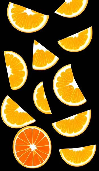 Close Ready Eat Slices Citrus Fruits — Vettoriale Stock