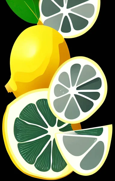 Close Ready Eat Slices Citrus Fruits — Image vectorielle