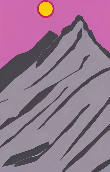 Mountain Landscape Vector Peak — Image vectorielle