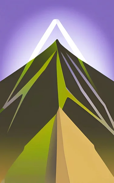 Mountain Landscape Vector Peak — Stockový vektor