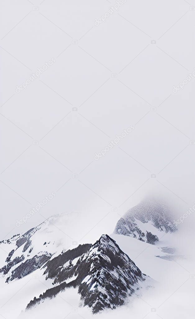 Mountain landscape vector and and peak.