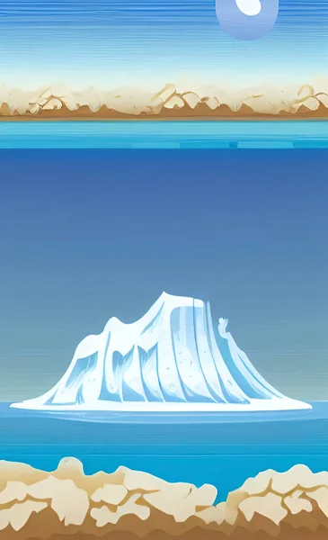 Global Warming Icebergs World — 图库矢量图片