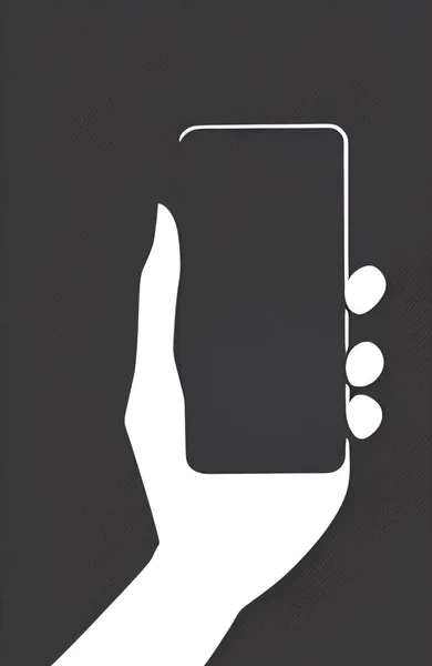 Fechar Mão Segurando Smartphone — Vetor de Stock