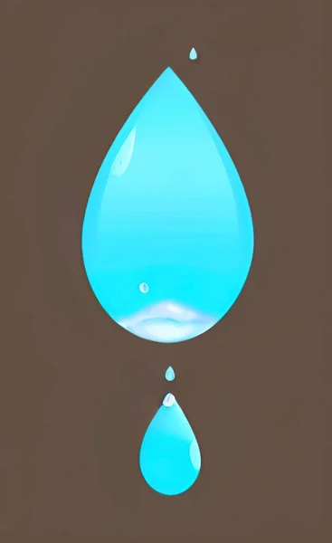 Gros Plan Goutte Eau Pour Fond — Image vectorielle