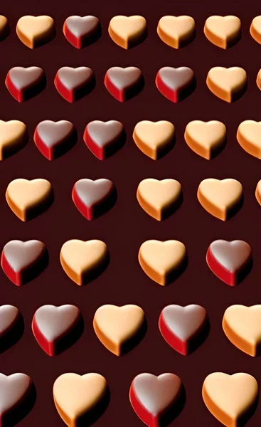 Gros Plan Chocolat Forme Coeur — Image vectorielle