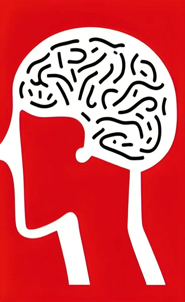 Lidská Hlava Mozkem Pro Vědu — Stockový vektor