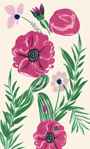 ファッション界と背景のための多色の花のパターン — ストックベクタ