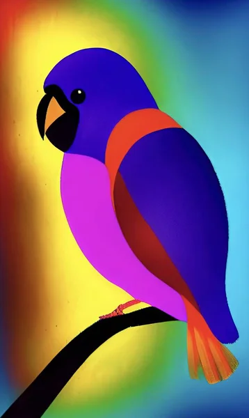 Renkli Kuşlarla Kusursuz Bir Arkaplan — Stok Vektör