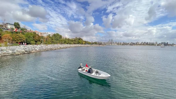 Moda Istanbul Turkey October 2022 Seaside Marmara Sea View Fishing — Stock Photo, Image