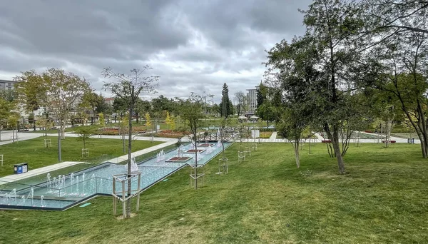 Zeytinburnu Istanbul Turkiet Utsikt Från Zeytinburnu Stadspark Med Grön Natur — Stockfoto