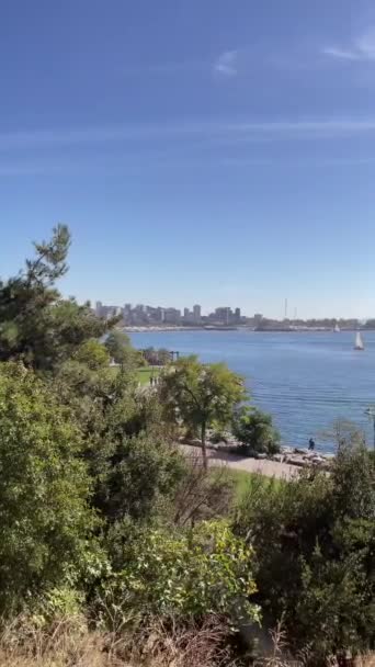 Moda Istanbul Türkei Oktober 2022 Marmara Meerblick Vom Strand Von — Stockvideo