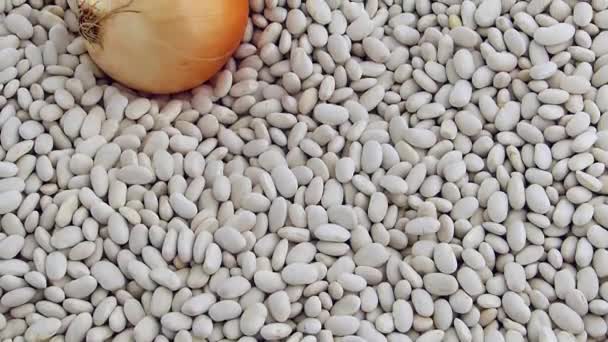 玉ねぎ 乾燥豆 玉ねぎトルコ風 — ストック動画