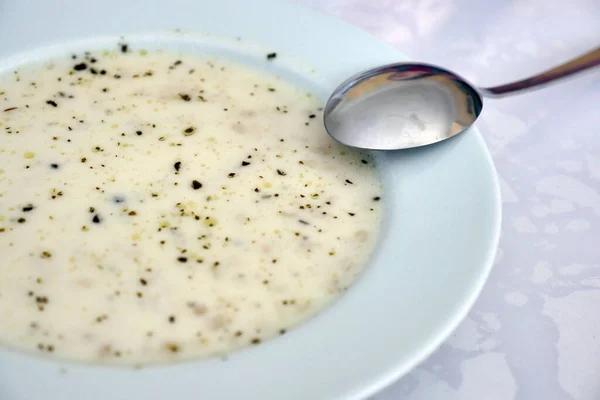 火锅酸奶汤 土耳其式高地汤 — 图库照片