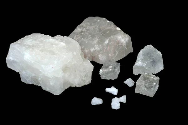 Granulated Powdered Rock Salt Close Chunks Rock Salt — Stock Photo, Image