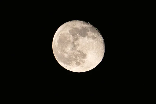 Noite Lua Cheia Lua Cheia Brilhante Lua Cheia Close — Fotografia de Stock