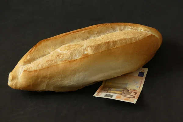 2022 Weltwirtschaftskrise Anstieg Der Lebensmittelpreise Brot Und Euro Anstieg Der — Stockfoto